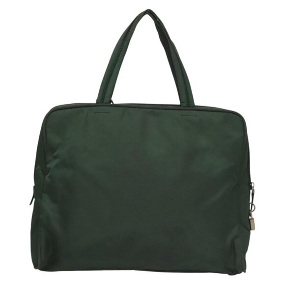 PRADA Hand Bag Nylon Khaki Silver Auth - Picture 3 of 16